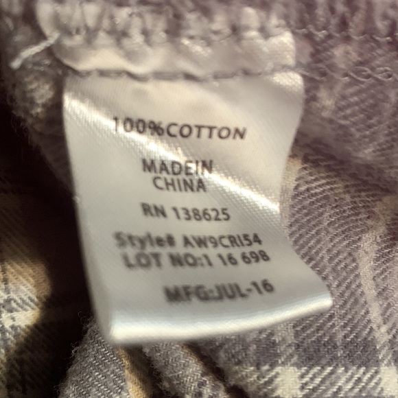 Alexandra Julian Colours Men’s Grey Plaid Flannel Button Up Shirt Size XXL - Picture 8 of 8